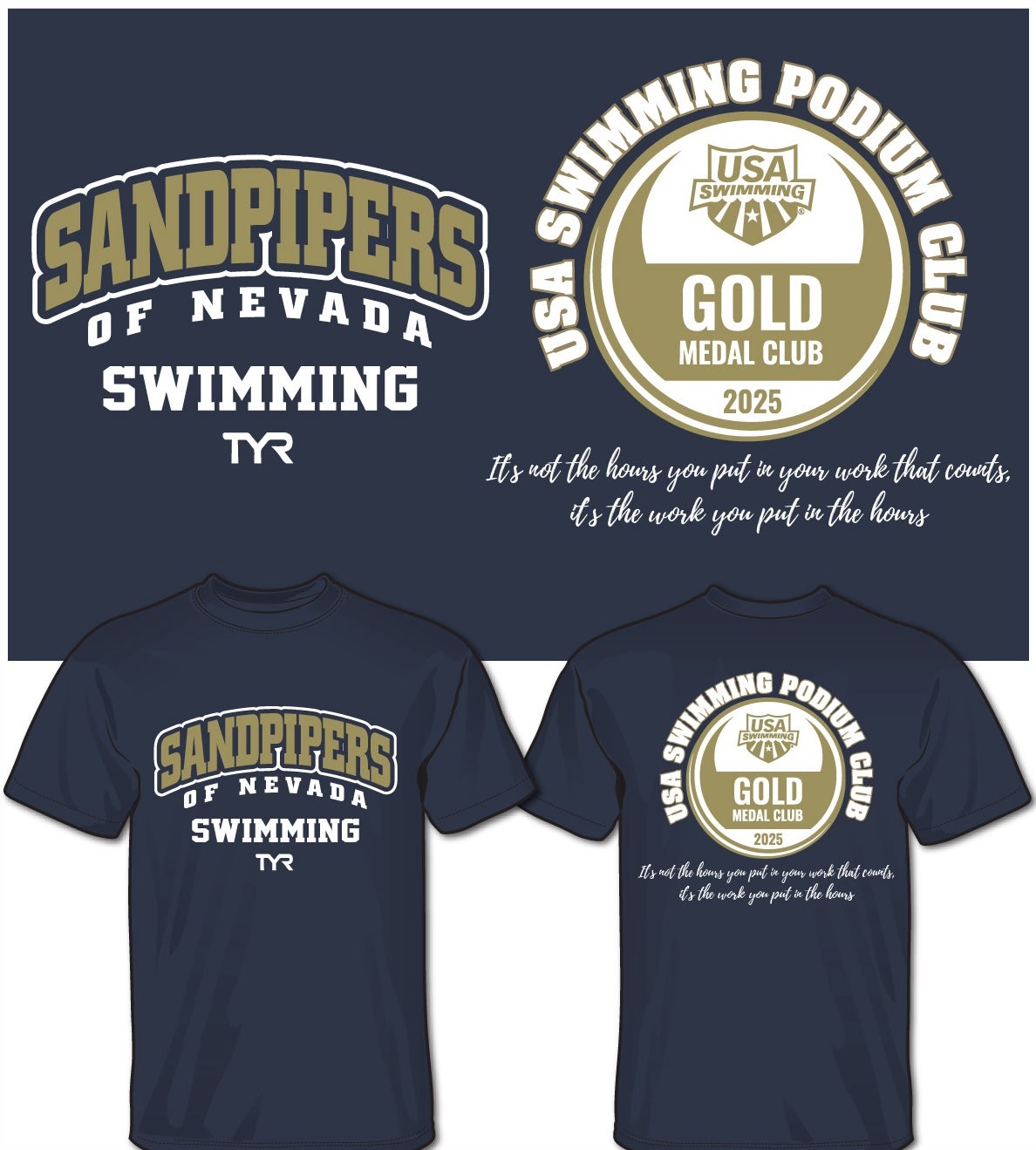 Sandpipers of Nevada "Podium Club" Team Shirt | Bodyline Swim Shop